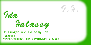 ida halassy business card